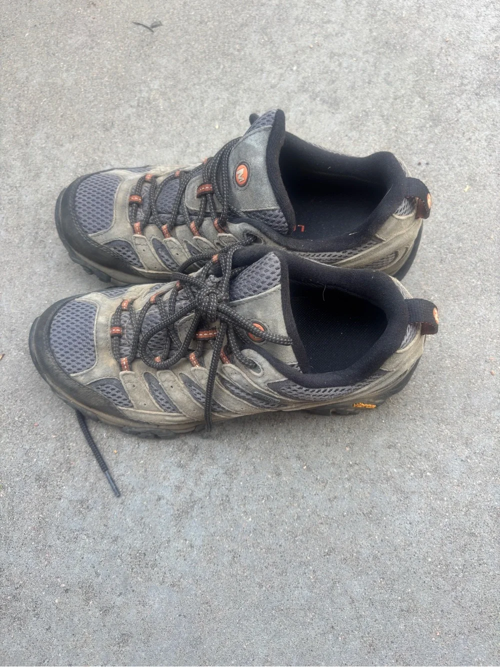 Kids Merrell Gray Outdoor Trail Shoes
